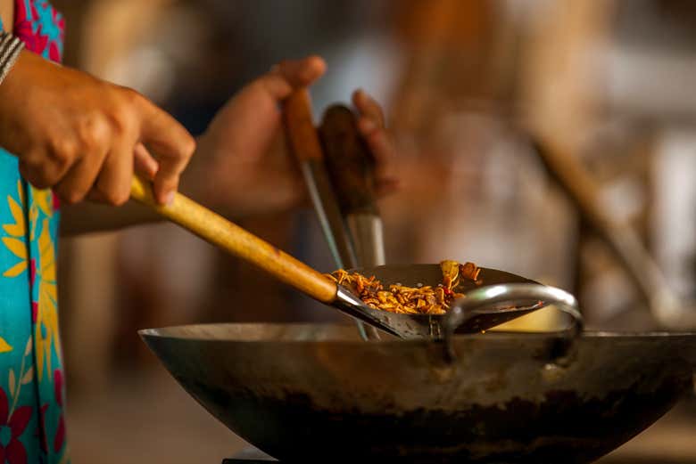Durante la masterclass di cucina balinese